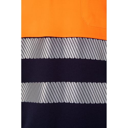 VL ACHELOUS. Polo piqué bicolore (150g/m²) à manches courtes, en coton (55%) et polyester (45%)