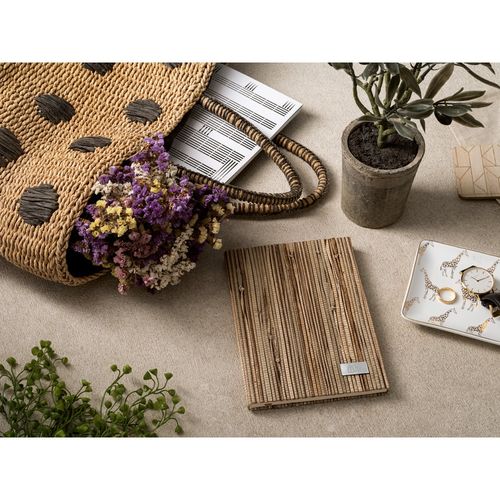 NERUDA. A5 notepad with hardcover made from natural straw fibres