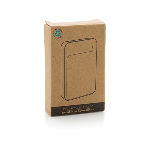 10.000 mAh Powerbank aus RCS Standard recyceltem Kunststoff 10.000 mAh Powerbank aus RCS Standard recyceltem Kunststoff