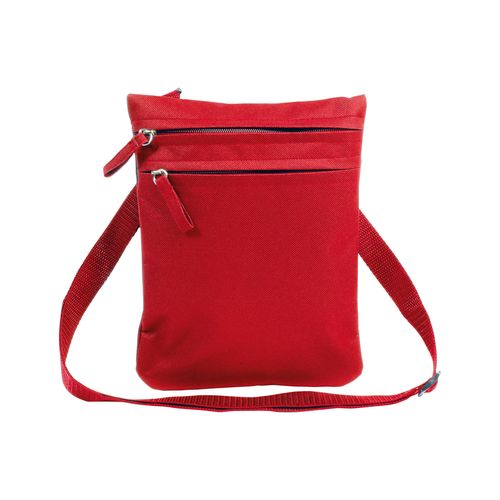 600D polyester 2-pocket man bag with adjustable shoulder strap