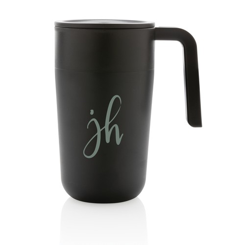 GRS Recycled PP and SS mug with handle GRS Recycled PP and SS mug with handle