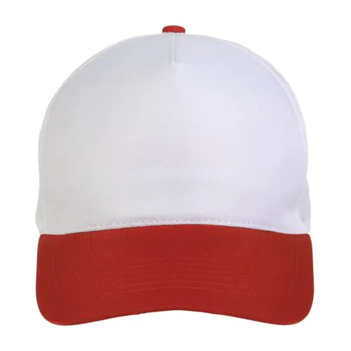 Polyester 5-panel cap with adjustable velcro strap Polyester 5-panel cap with adjustable velcro strap