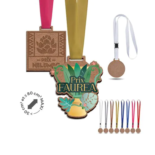 3MM THICK AND 30 TO 80CMv MDF MEDAL WITH SATIN CORD 3MM THICK AND 30 TO 80CMv MDF MEDAL WITH SATIN CORD