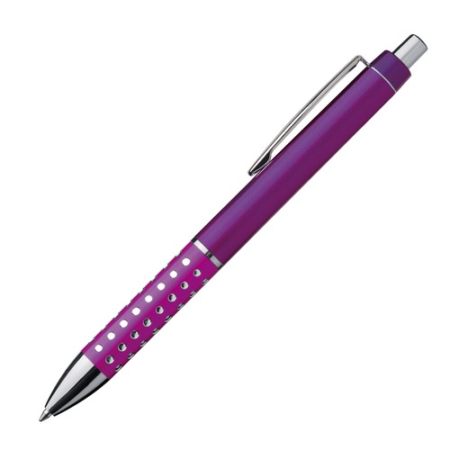 Plastic ball pen with sparkling dot grip zone Plastic ball pen with sparkling dot grip zone