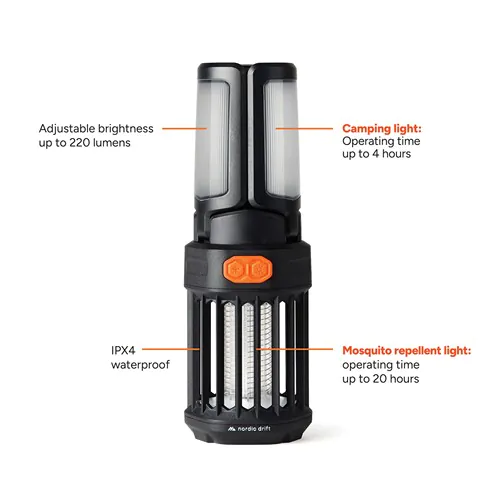 Nordic Drift Titan Portable mosquito repellent camping light Nordic Drift Titan Portable mosquito repellent camping light