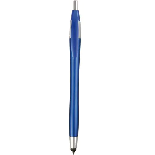 Stylo en plastique satiné avec stilet écran tactile Stylo en plastique satiné avec stilet écran tactile