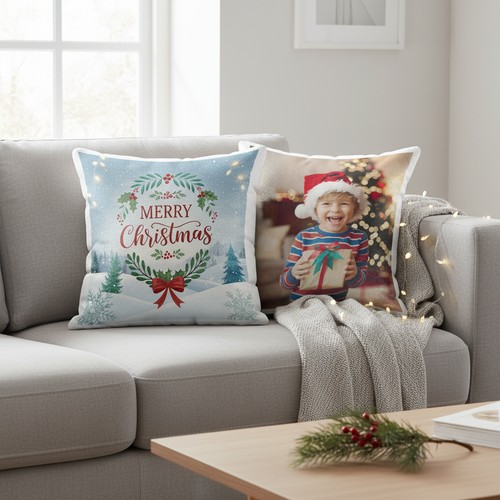 Coussin Photo Personnalisé – Mélange Coton, sur Commande Coussin Photo Personnalisé – Mélange Coton, sur Commande