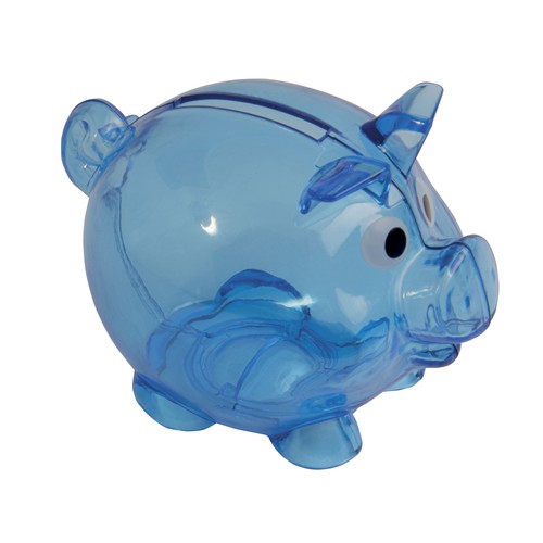 Tirelire en plastique en forme de porcelet réutilisable avec capuchon Tirelire en plastique en forme de porcelet réutilisable avec capuchon