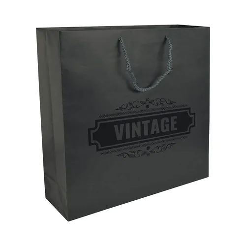 157 g/m2 matte laminated paper shopping bag with gusset and bottom reinforcement