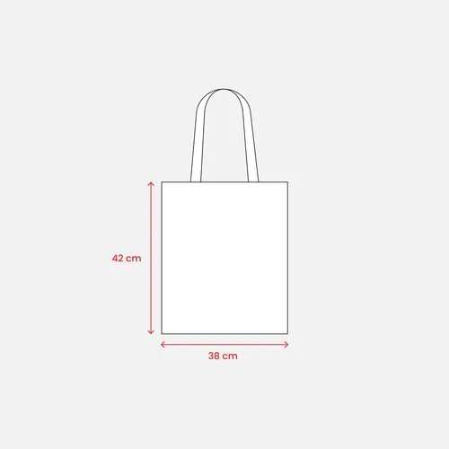 120 g/m2 recycled cotton shopper bag, long handles.