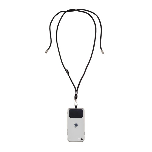 Cordon pour badge/téléphone portable en RPET avec étiquette à personnaliser