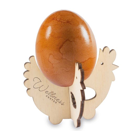 Breakfast egg-set with egg warmer - yellow incl. Laser engraving on the chicken