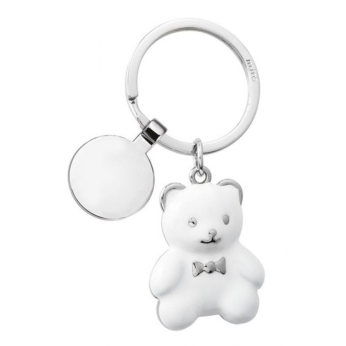 TOKEN WHITE TEDDY BEAR KEY RING TOKEN WHITE TEDDY BEAR KEY RING