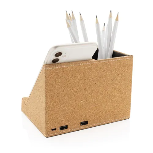Cork pen holder and 5W wireless charger Cork pen holder and 5W wireless charger