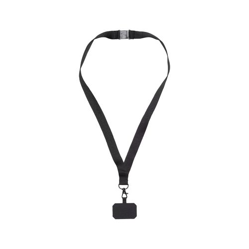 Polyester neck ribbon with cell phone holder tag Polyester neck ribbon with cell phone holder tag