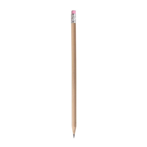 Crayon HB en bois naturel avec mine graphite avec gomme de couleur (trempée) Crayon HB en bois naturel avec mine graphite avec gomme de couleur (trempée)