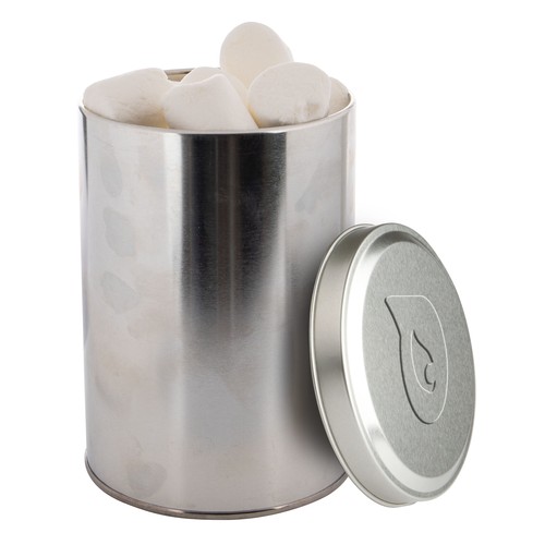 Large tin 1,3 liter with embossing Large tin 1,3 liter with embossing