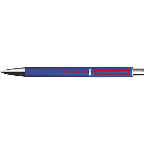 Stylo bille avec applications argentées