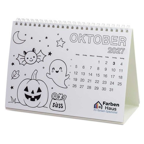 Bureaukalender kleuren - met digitaaldruk Bureaukalender kleuren - met digitaaldruk