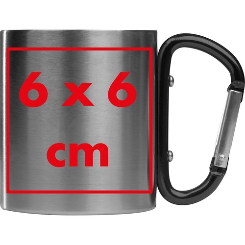 Tasse en métal avec mousqueton