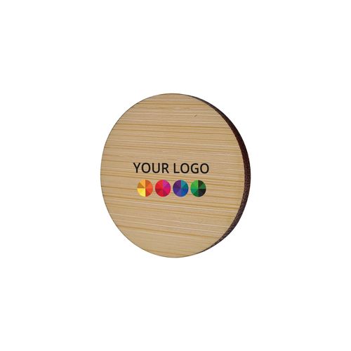 Badge Bamboo Tondo 40 mm, Spilla , stampa in full color