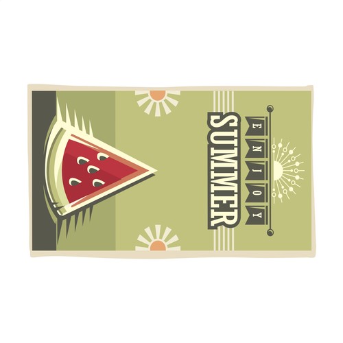 Printed RPET BeachTowel 350g/m² 100x180 serviette plage
