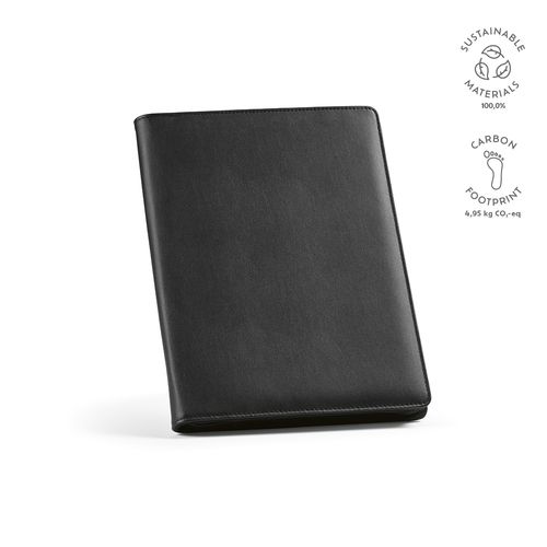 Cartella A4 Orwell in rPU. 64 fogli FSC e chiusura con zip