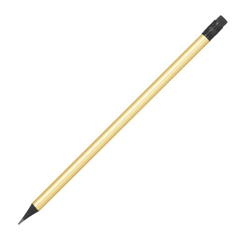 Pencil with eraser in metallic colors JAMES
