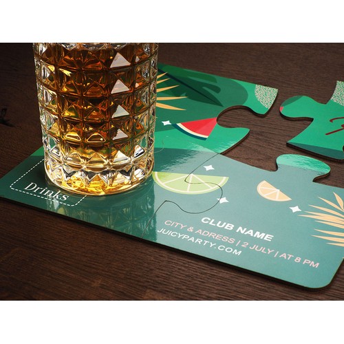 4er Set PUZZLE Glasuntersetzer 4er Set PUZZLE Glasuntersetzer