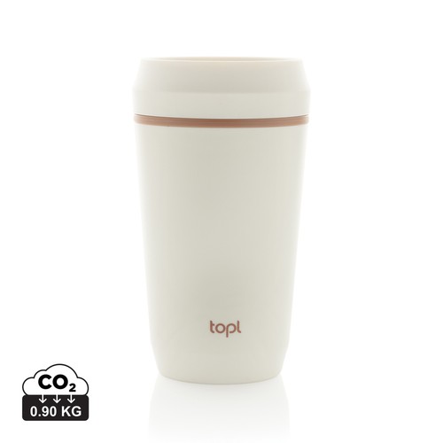 Bicchiere Topl in rPlastica con tappo 360 brevettato 354ml