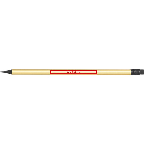 Pencil with eraser in metallic colors JAMES