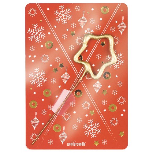 Wondercandle mini with Wondercard  - star, gold