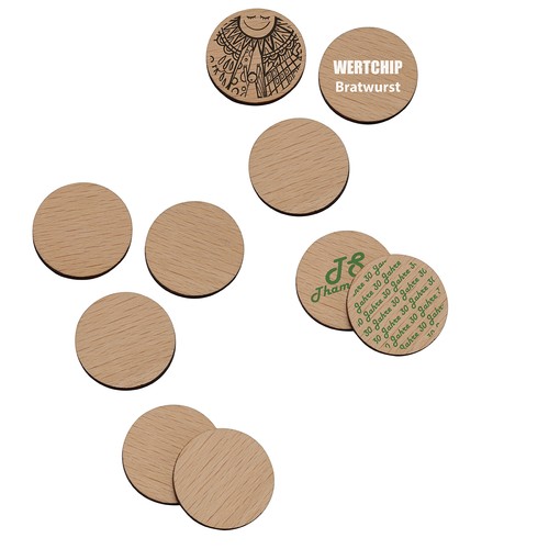 Gettone in legno 1€ Gettone in legno 1€