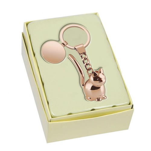 Chat rose PORTE-CLÉS AVEC JETON