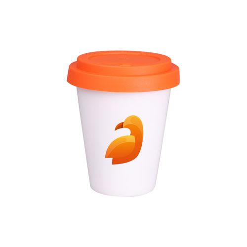 Beker Freedom Small Classic 200ml wit/oranje