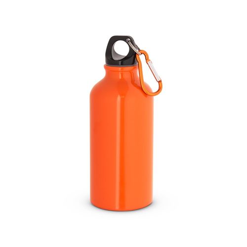 LANDSCAPE S. Aluminium sports bottle with carabiner 400 mL