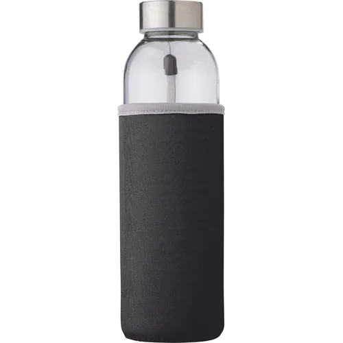 Bouteille en verre de 500 ml avec housse Nika Bouteille en verre de 500 ml avec housse Nika