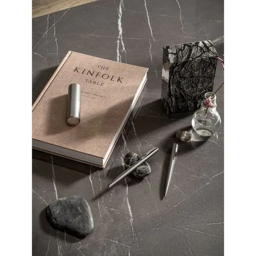 ELLA. Roller and ballpoint pen set with stainless steel body (53% rSS) with clip