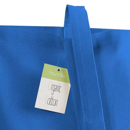 140 g/m2 organic cotton shopping bag, long handles