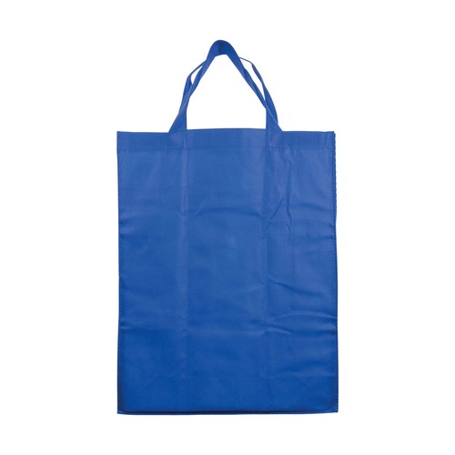 Shopper ripiegabile con soffietto in TNT 80 g/m2, manici corti