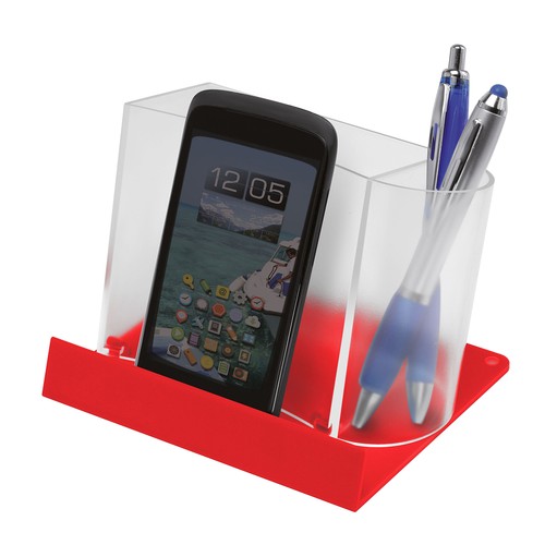 Soporte para móvil o tablet con porta notas