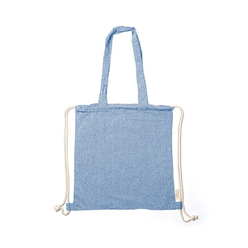 Shopping bag/drawstring backpack 140 g/m2 Noir