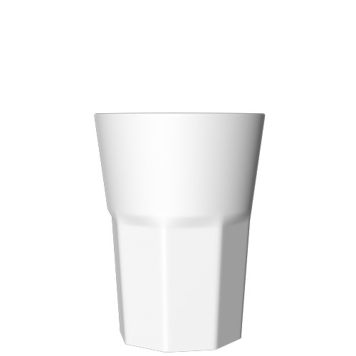 "Fresh" white opaque mojito glass - Unprinted