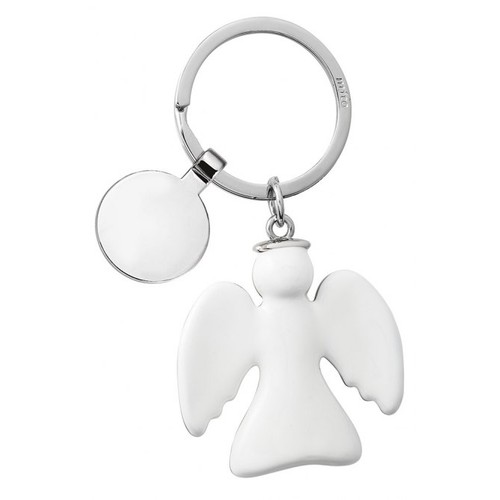 WHITE ANGEL KEY RING WITH TOKEN WHITE ANGEL KEY RING WITH TOKEN