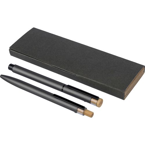 Recycled aluminium lacquered pen set Ilaria