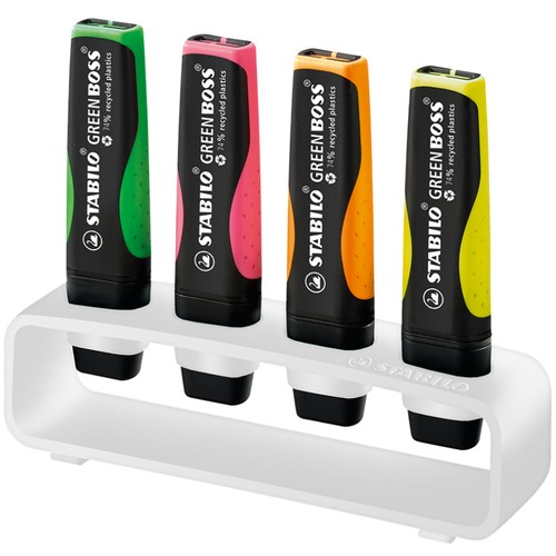 STABILO GREEN BOSS Desk-Set for 4 highlighter