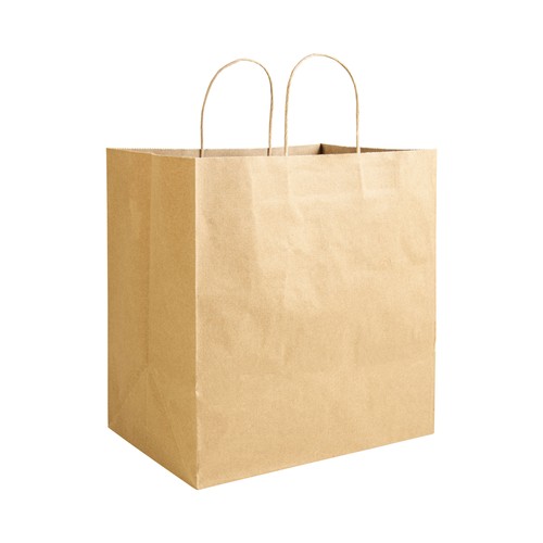 100% recycled paper 100 gr/m2, shopping bag with guesset 100% recycled paper 100 gr/m2, shopping bag with guesset