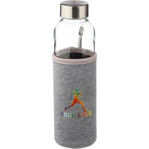 Bouteille en verre de 500 ml avec housse Nika Bouteille en verre de 500 ml avec housse Nika