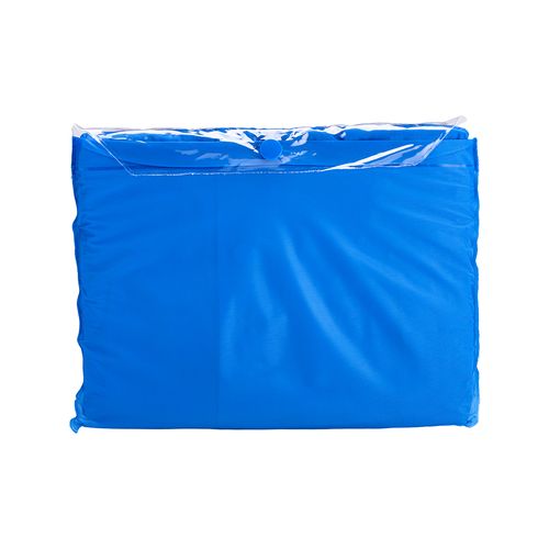 Embossed PVC (200 g) raincoat, supplied in a pocket-sized bag. One size