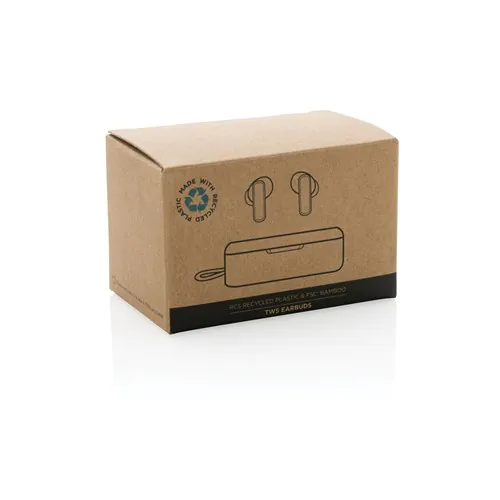 Auriculares TWS de plástico reciclado RCS y bambú Auriculares TWS de plástico reciclado RCS y bambú